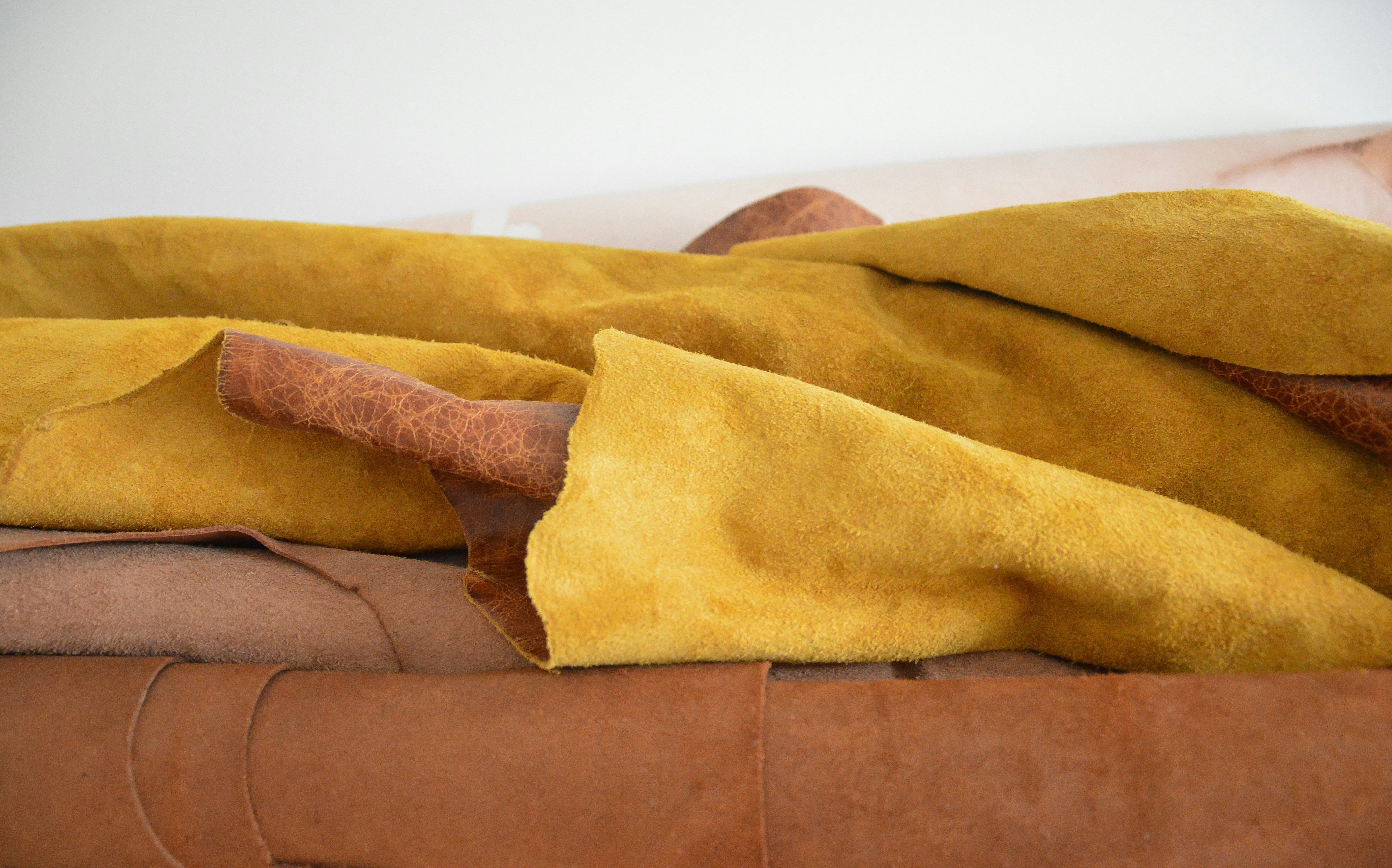 full-grain leather close up