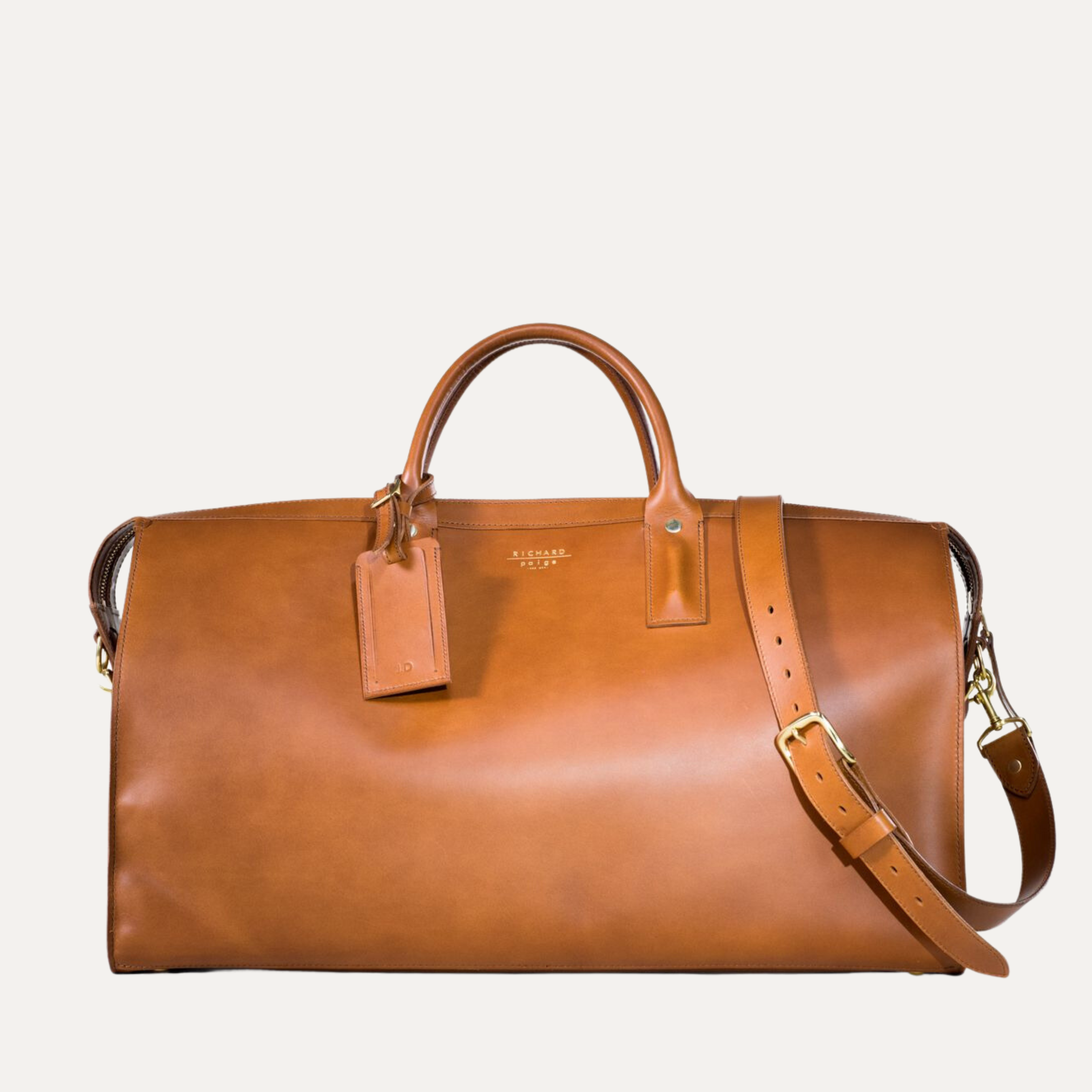 Richard Paige full-grain leather duffle bag handcrafted in Adelaide.