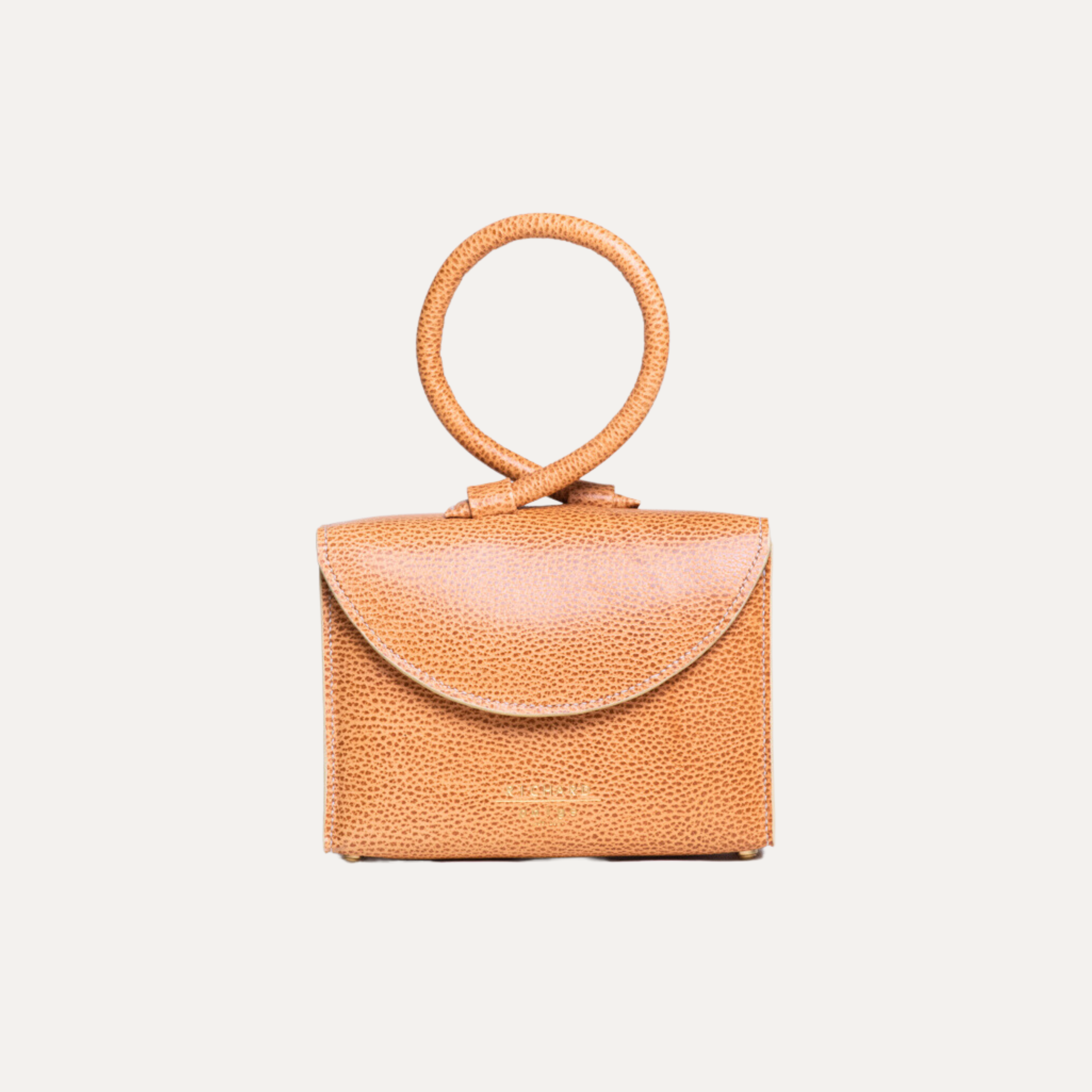 Pebbled Natural Italian Leather Loop Handle Handbag Made in Australia
