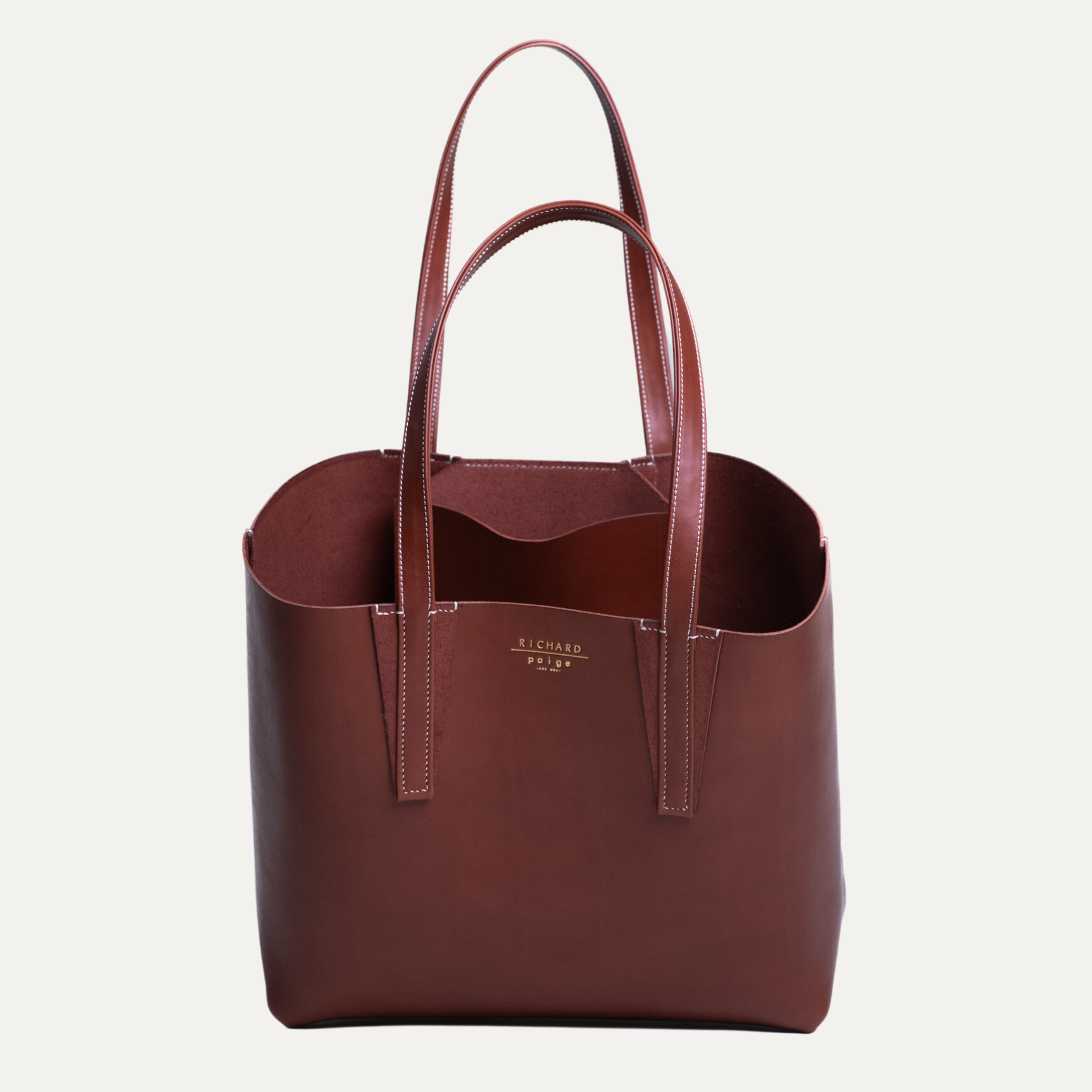Chestnut Leather Luxury Tote Bag Made in Australia